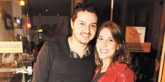 Rafael Ribeiro e Ana Beatriz Cintra no restaurante Guadalupe
